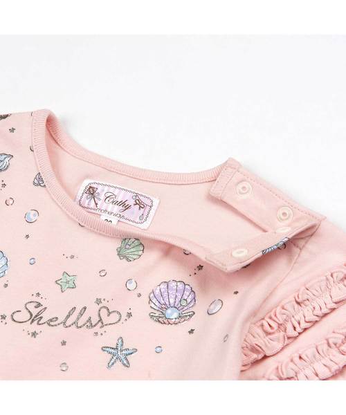ガールズ 袖フリル付 半袖Tシャツ 全9柄 ガールズ 袖フリル付 半袖Tシャツ 全9柄