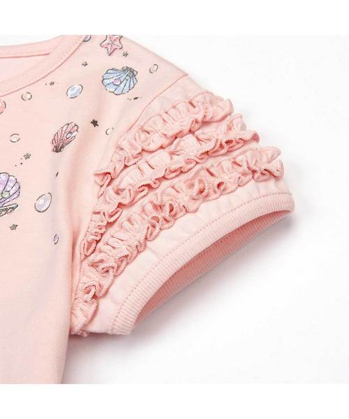 ガールズ 袖フリル付 半袖Tシャツ 全9柄 ガールズ 袖フリル付 半袖Tシャツ 全9柄
