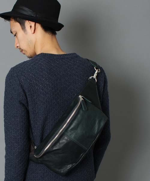 Butler Verner Sails(バトラーヴァーナーセイルス)の「【Butler Verner Sails】 ポニープルアップワンショルダー JA-1111(ボディバッグ/ウエストポーチ・メンズ・ブラック/ブラウン/グリーン/レッド/ネイビー・FREE)」の4枚目の写真