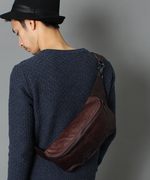 Butler Verner Sails(バトラーヴァーナーセイルス)の「【Butler Verner Sails】 ポニープルアップワンショルダー JA-1111(ボディバッグ/ウエストポーチ・メンズ・ブラック/ブラウン/グリーン/レッド/ネイビー・FREE)」の22枚目の写真