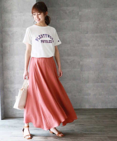 HER CLOSET（ハークローゼット）の「【HERCLOSET】フレアマキシスカート（スカート・レディース・ブルー/ピンクベージュ/テラコッタ/ミント/ラベンダー・M）」の13枚目の写真