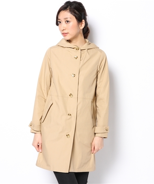 BEAMS LIGHTS Women's（ビームスライツ ウィメンズ）の「BEAMS LIGHTS / フード付コート（その他アウター・レディース・ベージュ/ネイビー・36/40/38）」の3枚目の写真