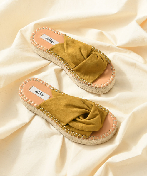 DISCOAT（ディスコート）の「リボンジュートサンダル《抗菌防臭機能付き》（サンダル・レディース・ブラック/パープル/グレー/イエロー・SMALL/MEDIUM/LARGE）」の4枚目の写真