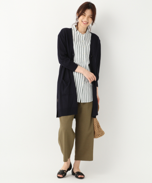 GLOBAL WORK（グローバルワーク）の「イージーケアリネンチュニック/834832（シャツ/ブラウス・レディース・ホワイト/ベージュ/ブラウン/サックスブルー・MEDIUM/LARGE）」の20枚目の写真