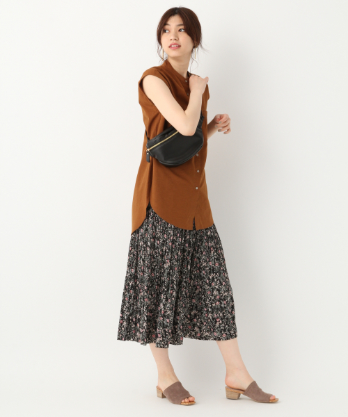 GLOBAL WORK（グローバルワーク）の「イージーケアリネンチュニック/834832（シャツ/ブラウス・レディース・ホワイト/ベージュ/ブラウン/サックスブルー・MEDIUM/LARGE）」の17枚目の写真