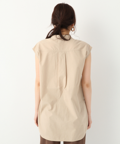 GLOBAL WORK（グローバルワーク）の「イージーケアリネンチュニック/834832（シャツ/ブラウス・レディース・ホワイト/ベージュ/ブラウン/サックスブルー・MEDIUM/LARGE）」の13枚目の写真