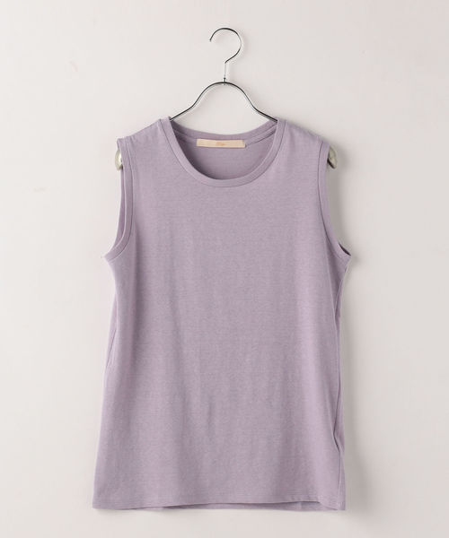 Khaju(カージュ)の「Khaju:シンプルタンクトップ(タンクトップ・レディース・ベージュ/ブラック/ブラウン/ラベンダー/ライトグリーン・ONE SIZE)」の5枚目の写真