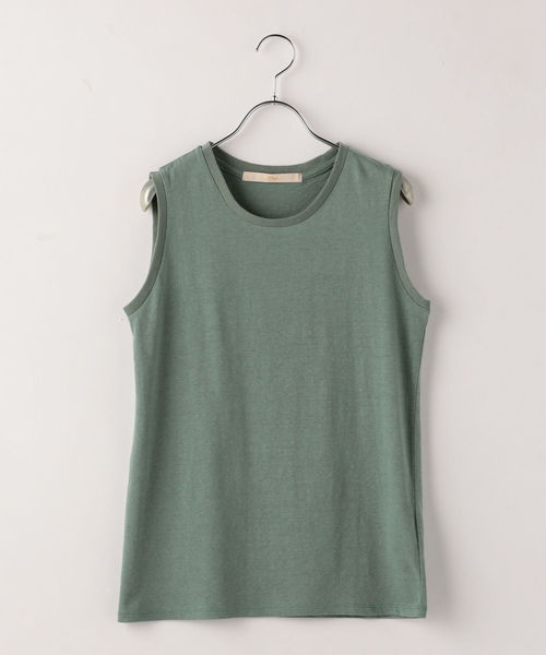 Khaju(カージュ)の「Khaju:シンプルタンクトップ(タンクトップ・レディース・ベージュ/ブラック/ブラウン/ラベンダー/ライトグリーン・ONE SIZE)」の4枚目の写真