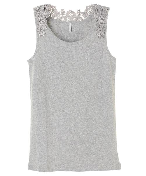 AMERICAN HOLIC(アメリカンホリック)の「バックレースモチーフタンクトップ(タンクトップ・レディース・ブラック/モカ/グレー系その他・L/M)」の10枚目の写真