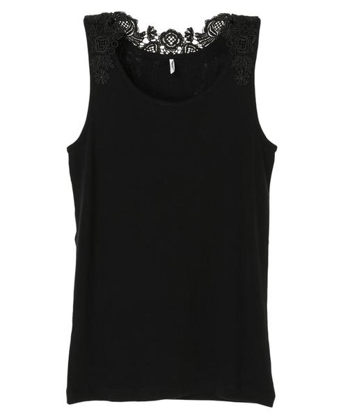 AMERICAN HOLIC(アメリカンホリック)の「バックレースモチーフタンクトップ(タンクトップ・レディース・ブラック/モカ/グレー系その他・L/M)」の5枚目の写真
