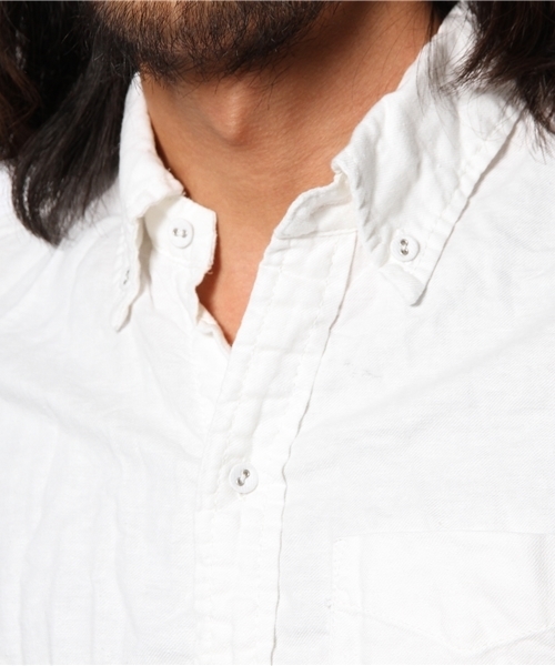 goa（ゴア）の「リネン混ビエラB.Dシャツ（シャツ/ブラウス・メンズ・オフホワイト/キナリ・FREE）」の9枚目の写真