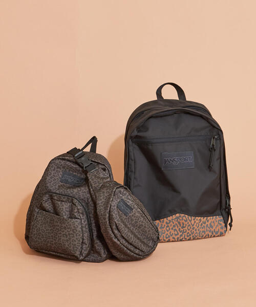 JANSPORT リュック 美品 バイカラー レオパード柄 JANSPORT - JANSPORTS レオパード柄リュックの通販 by sn shop
