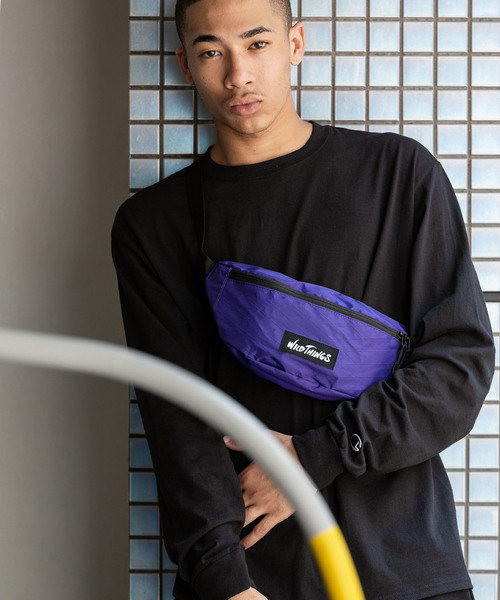 WILD THINGS（ワイルドシングス）の「WILDTHINGS / ワイルドシングス 2Wey Body bag（ボディバッグ/ウエストポーチ・メンズ・パープル/オリーブ/グレー/ホワイト/ブラック/カモフラージュ・FREE）」の5枚目の写真