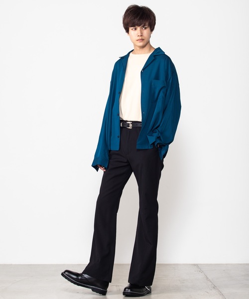 WEGO（ウィゴー）の「WEGO/フィブリルオープンカラーシャツ（シャツ/ブラウス・メンズ・ブルー系その他/ワイン/ブラック/ベージュ・MEDIUM/LARGE）」の13枚目の写真