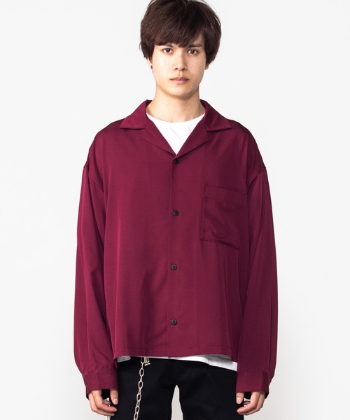 WEGO（ウィゴー）の「WEGO/フィブリルオープンカラーシャツ（シャツ/ブラウス・メンズ・ブルー系その他/ワイン/ブラック/ベージュ・MEDIUM/LARGE）」の19枚目の写真