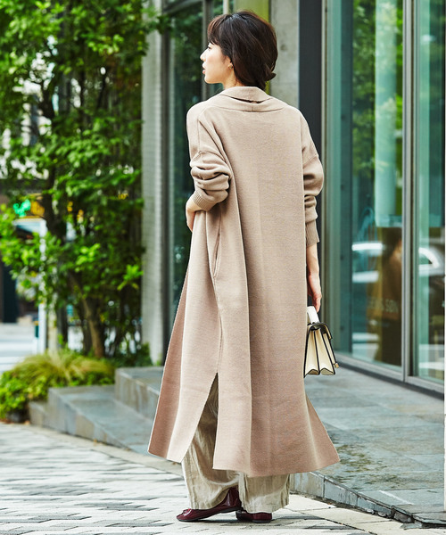GeeRA(ジーラ)の「ミラノリブロングスリットガウンコート(その他アウター・レディース・ブラック/ベージュ/グレー・MEDIUM/LARGE/X-LARGE)」の10枚目の写真