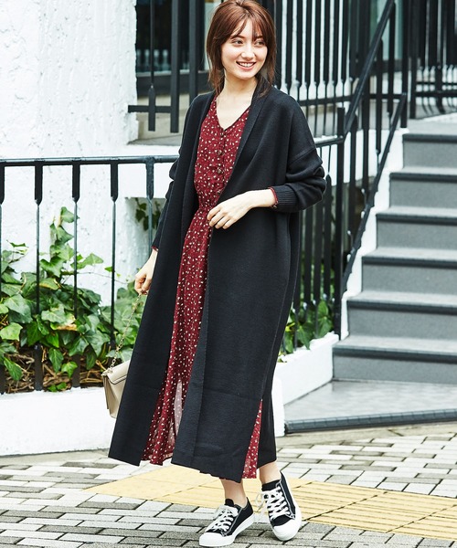 GeeRA(ジーラ)の「ミラノリブロングスリットガウンコート(その他アウター・レディース・ブラック/ベージュ/グレー・MEDIUM/LARGE/X-LARGE)」の12枚目の写真