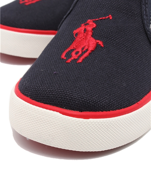 POLO RALPH LAUREN(ポロ ラルフ ローレン)の「ベビー キッズ ポロ ラルフローレン スリッポン Polo SETH SLIP-ON Todd(スニーカー・キッズ・ホワイト/ネイビー・16cm/15cm)」の7枚目の写真