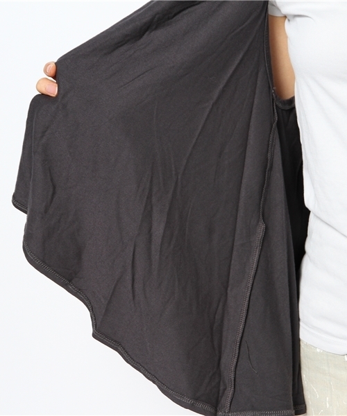 OUTLET（アウトレット）の「【ear PAPILLONNER】ノースリーブジレ（Tシャツ/カットソー・レディース・グレー/モカ・FREE）」の7枚目の写真