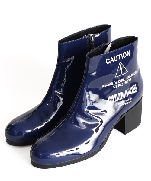 SHAREEF（シャリーフ）の「ENAMEL HEEL BOOTS（ブーツ・メンズ・バーガンディー/シルバー/ブラック/ネイビー/ターコイズブルー・1/2/3）」の3枚目の写真