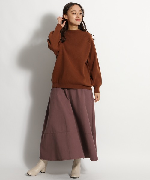 niko and...（ニコアンド）の「裏起毛カツラギAラインスカート（スカート・レディース・ブラック/パープル/クリーム・MEDIUM/LARGE）」の6枚目の写真