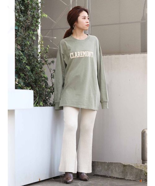 Ungrid(アングリッド)の「ロゴプリントビッグTee(スウェット・レディース・チャコールグレー/オフホワイト/カーキ・FREE)」の15枚目の写真