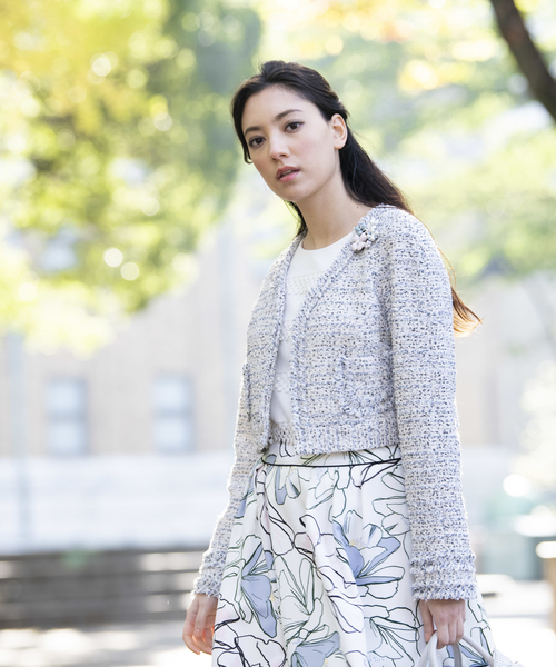 L ファンシーツイードジャケット