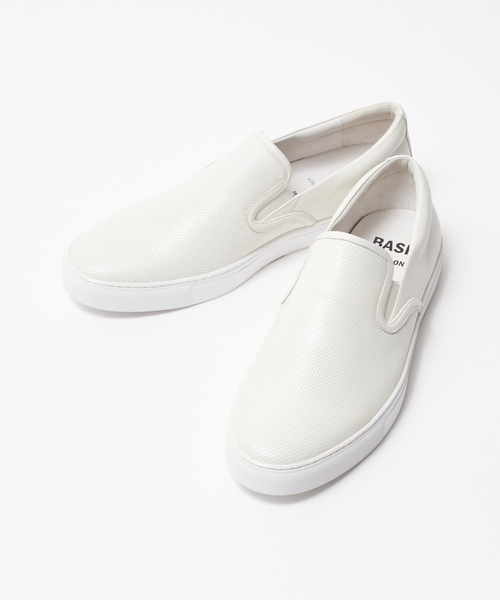 alfredoBANNISTER（アルフレッドバニスター）の「ベーシックレザースリッポンスニーカー（スリッポン・メンズ・ブラック/ホワイト・43/42/40/41/44）」の18枚目の写真