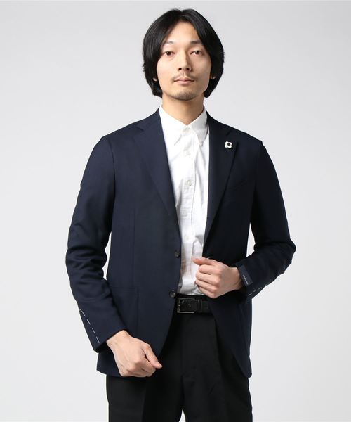 LARDINI（ラルディーニ）の「LARDINI / ウールバスケット３釦ジャケット（テーラードジャケット・メンズ・ネイビー/ブラック・46/48/50/52）」の8枚目の写真