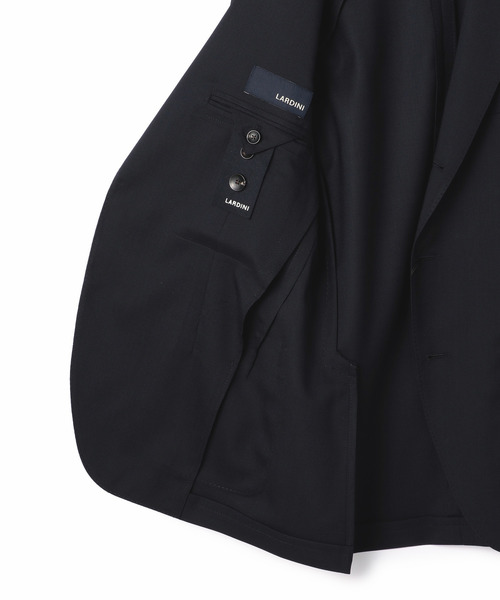LARDINI（ラルディーニ）の「LARDINI / ウールバスケット３釦ジャケット（テーラードジャケット・メンズ・ネイビー/ブラック・46/48/50/52）」の6枚目の写真