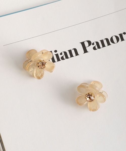 Me%（ミィパーセント）の「ストーンハナチビクリップ（バレッタ/ヘアクリップ・レディース・ブラック/ダークブラウン/ベージュ・FREE）」の13枚目の写真