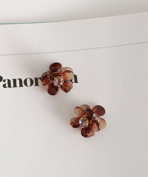 Me%（ミィパーセント）の「ストーンハナチビクリップ（バレッタ/ヘアクリップ・レディース・ブラック/ダークブラウン/ベージュ・FREE）」の12枚目の写真