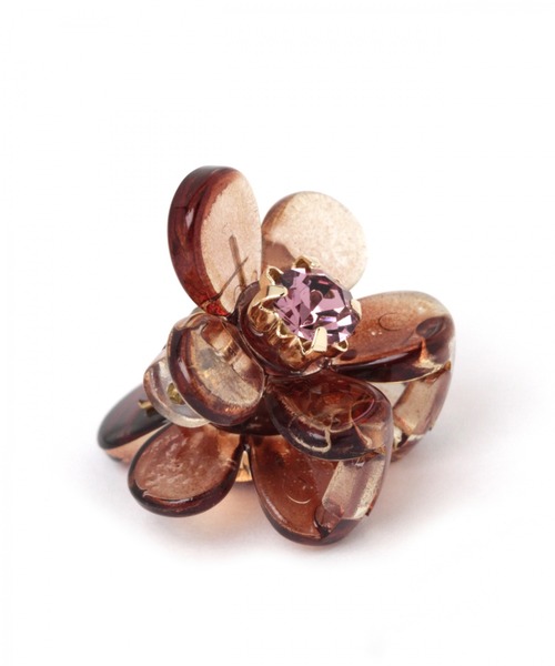 Me%（ミィパーセント）の「ストーンハナチビクリップ（バレッタ/ヘアクリップ・レディース・ブラック/ダークブラウン/ベージュ・FREE）」の7枚目の写真