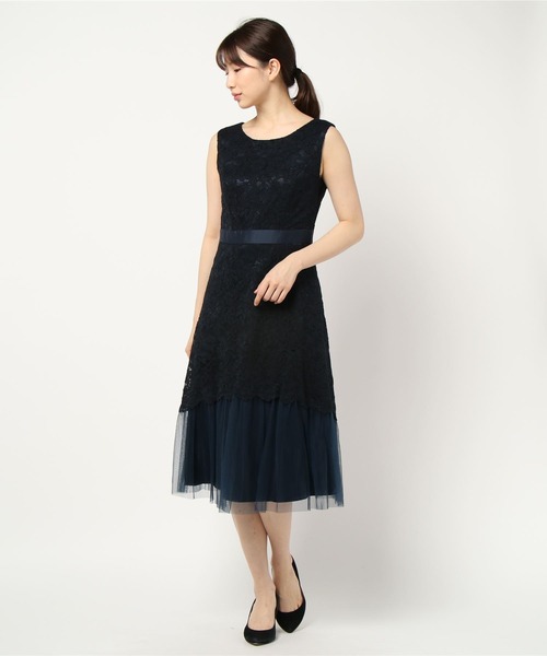 セール 結婚式や2次会に ノースリーブレースワンピース お呼ばれドレス ドレス Clear Impression クリアインプレッション のファッション通販 Zozotown