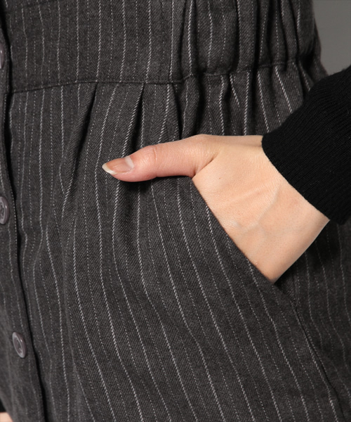 WEGO（ウィゴー）の「WEGO/ストライプタイトジャンパースカート（ワンピース・レディース・グレー/ブルー・FREE）」の11枚目の写真