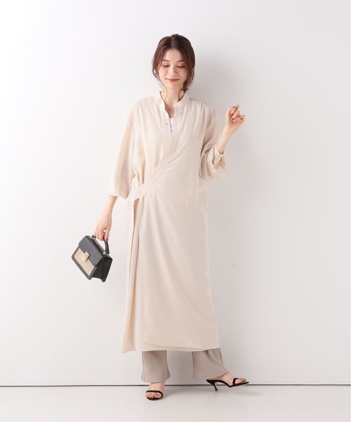 洗濯機使用可 シャツワンピース Slobe Iena スローブイエナ のファッション ワンピース Slobe スタンドカラー Emin Paul エミンアンドポール セール