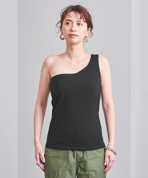 UNITED ARROWS（ユナイテッドアローズ）の「UWFM ワンショルダー タンクトップ（タンクトップ・レディース・ブラック/ベージュ・FREE）」の3枚目の写真