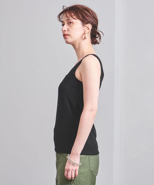 UNITED ARROWS（ユナイテッドアローズ）の「UWFM ワンショルダー タンクトップ（タンクトップ・レディース・ブラック/ベージュ・FREE）」の4枚目の写真