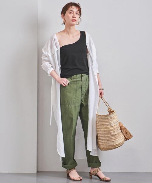 UNITED ARROWS（ユナイテッドアローズ）の「UWFM ワンショルダー タンクトップ（タンクトップ・レディース・ブラック/ベージュ・FREE）」の8枚目の写真