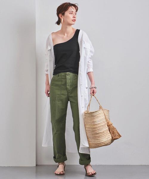 UNITED ARROWS（ユナイテッドアローズ）の「UWFM ワンショルダー タンクトップ（タンクトップ・レディース・ブラック/ベージュ・FREE）」の9枚目の写真