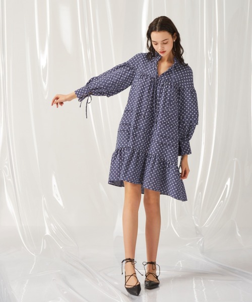 COEL（コエル）の「小花柄ボリュームシャツワンピース（ワンピース  