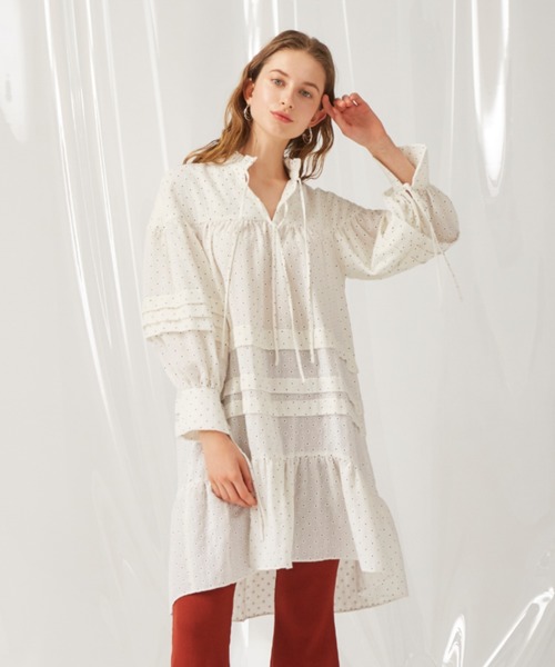 COEL（コエル）の「小花柄ボリュームシャツワンピース（ワンピース  