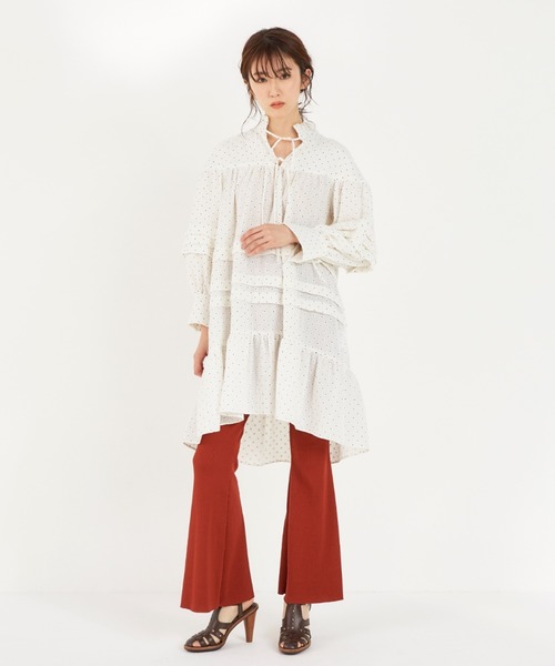 COEL（コエル）の「小花柄ボリュームシャツワンピース（ワンピース  