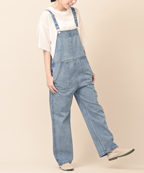 rps（アールピーエス）の「デニムワイドコンビネゾン（サロペット/オーバーオール・レディース・ブルー/ブルー系その他/オフホワイト/インディゴブルー/アイボリー・M/L）」の5枚目の写真
