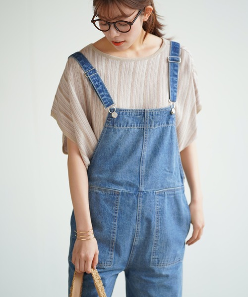 rps（アールピーエス）の「デニムワイドコンビネゾン（サロペット/オーバーオール・レディース・ブルー/ブルー系その他/オフホワイト/インディゴブルー/アイボリー・M/L）」の8枚目の写真