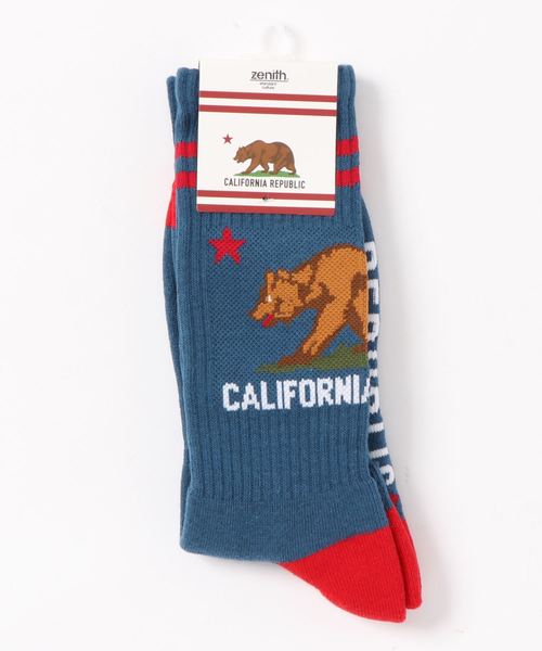 ZENITH（ゼニス）の「【EX】【ZENITH】CALIFORNIA GRIZZLY SOCKS（ソックス/靴下・メンズ・ホワイト/ブラック/グレー/ネイビー/イエロー/レッド/オレンジ・FREE）」の13枚目の写真