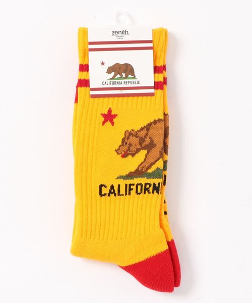 ZENITH（ゼニス）の「【EX】【ZENITH】CALIFORNIA GRIZZLY SOCKS（ソックス/靴下・メンズ・ホワイト/ブラック/グレー/ネイビー/イエロー/レッド/オレンジ・FREE）」の14枚目の写真