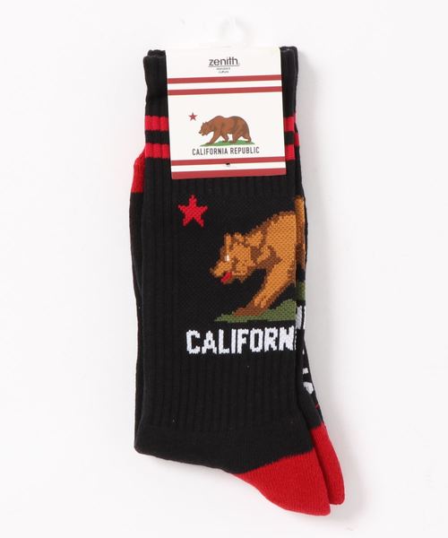 ZENITH（ゼニス）の「【EX】【ZENITH】CALIFORNIA GRIZZLY SOCKS（ソックス/靴下・メンズ・ホワイト/ブラック/グレー/ネイビー/イエロー/レッド/オレンジ・FREE）」の12枚目の写真