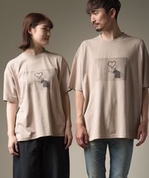 ユニセックス プリント半袖Tシャツ バンクシー BRANDALISED×OMNES フォトTEE