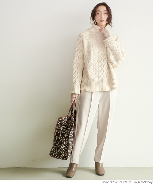 coca（coca）（コカ）の「起毛センタープレスパンツ（その他パンツ・レディース・ブラック/ブルー/アイボリー/ライトグリーン・ONE SIZE）」の11枚目の写真